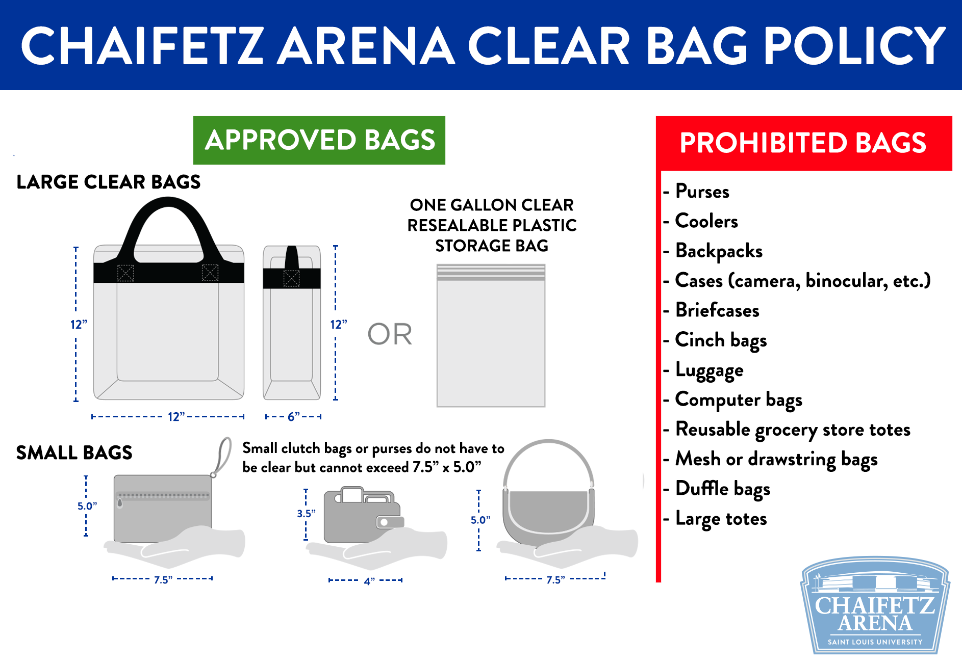 As venues and arenas enforce 'clear bag policies,' these are